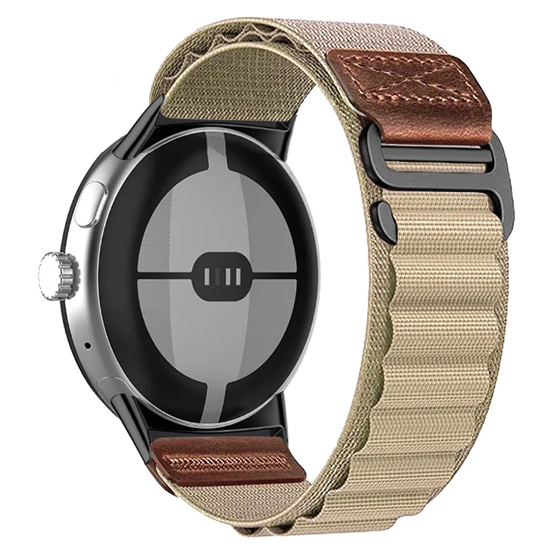Breathable Nylon and Leather Band for Google Pixel Watch 4