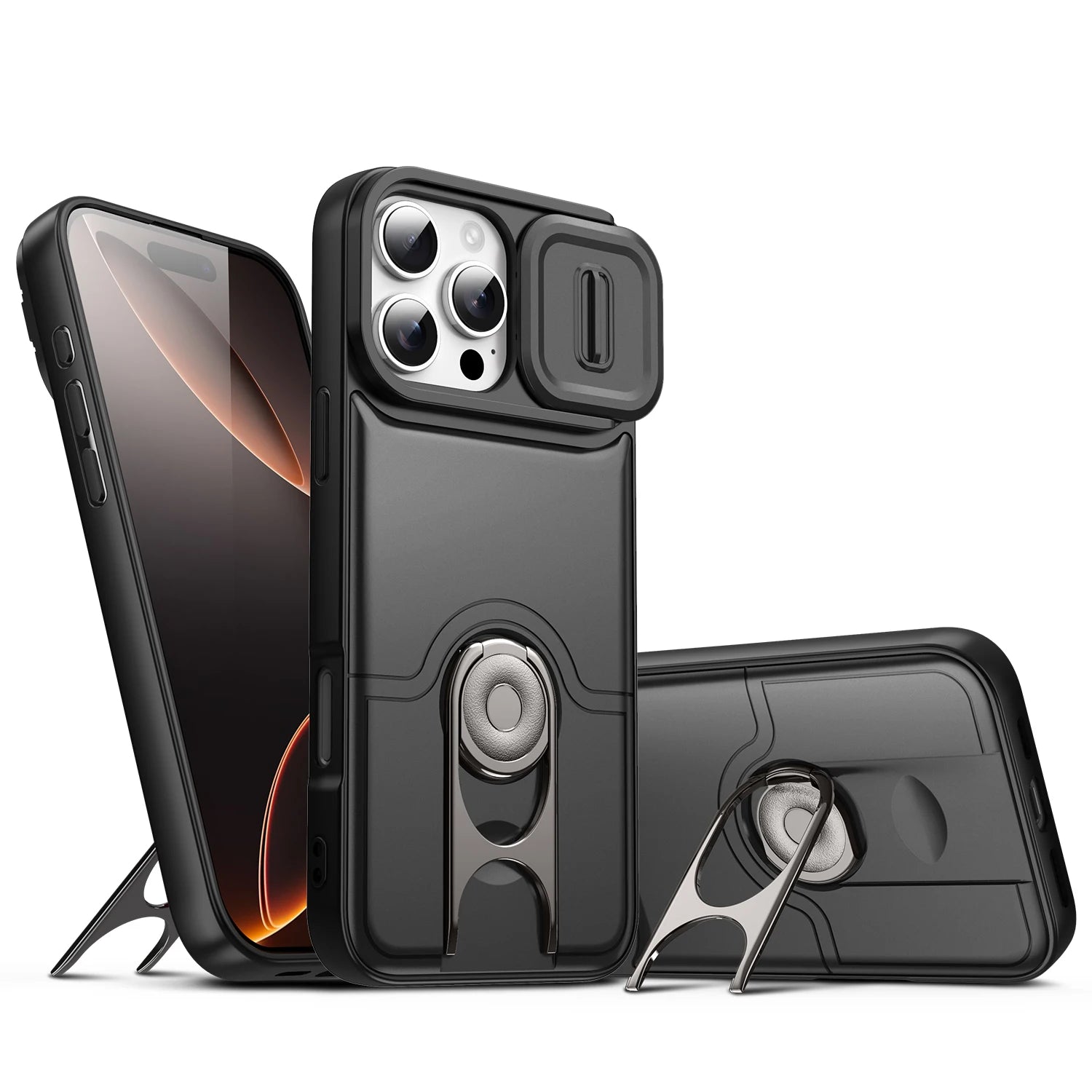 Premium Heavy-Duty Armor Case with Sliding Camera Cover for iPhone 17 Series