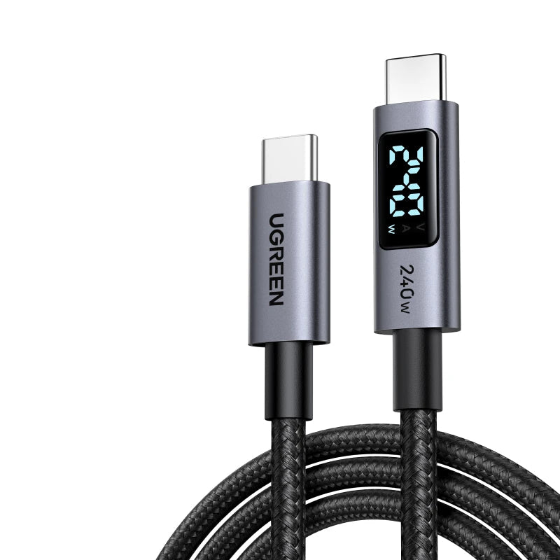 UGREEN 240W USB-C Fast Charging Cable with Power Display