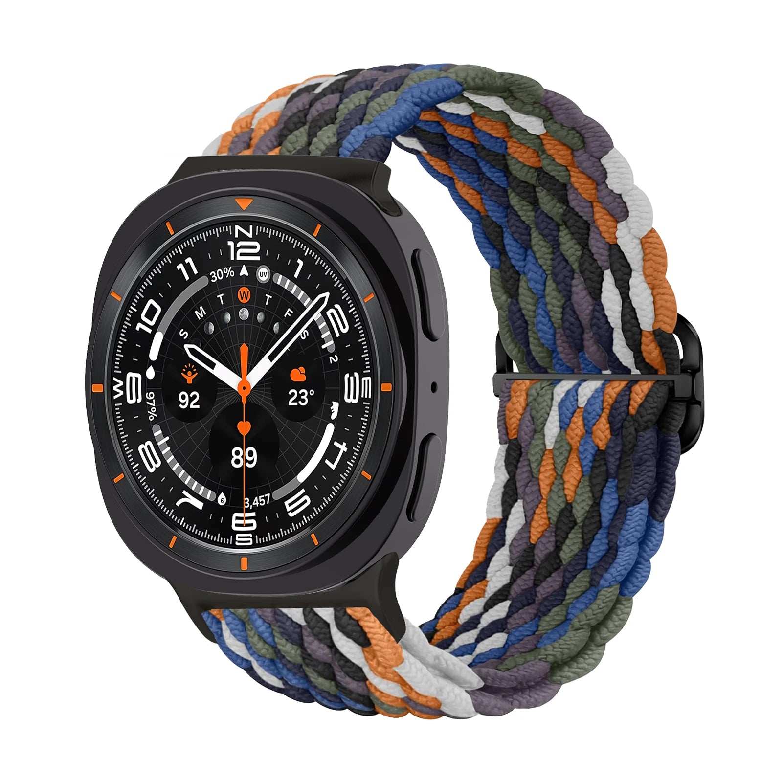 Adjustable Braided Nylon Bracelet for Samsung Galaxy Watch 8 / Galaxy Watch 8 Classic