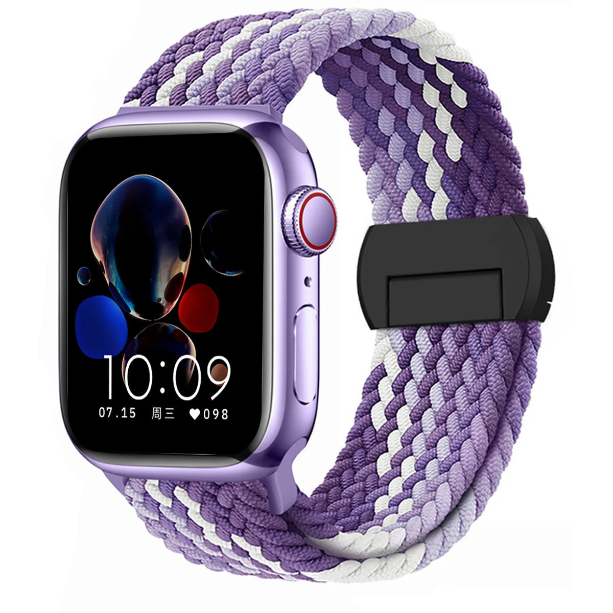 Stretchable Braided Solo Loop with Magnetic Closure for Apple Watch