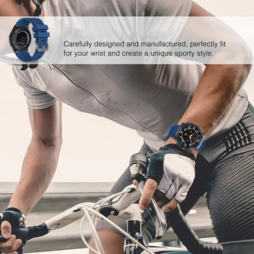 Stripe Textured Silicone Wristband for Samsung Galaxy Watch Ultra and Samsung Galaxy Watch Ultra (2025)