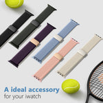 Breathable Woven Nylon Band with Magnetic Snap Closure for Apple Watch