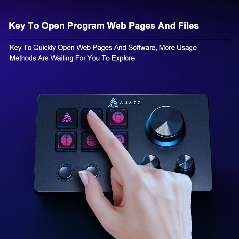 Ajazz AKP03E Desktop Control Panel with Customizable Macro Keys