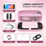 Nintendo Switch 2 Pink Travel Case with Screen Protector Kit