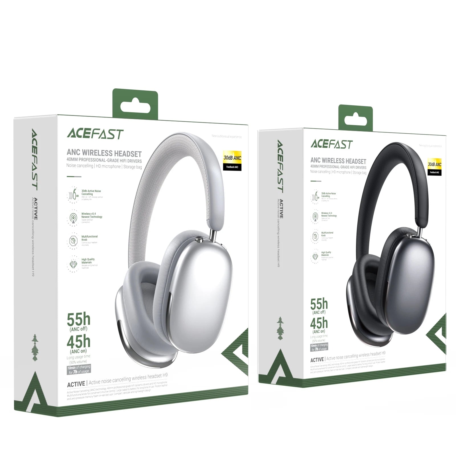 ACEFAST H9 ANC 30dB Over-Ear Wireless Headphones