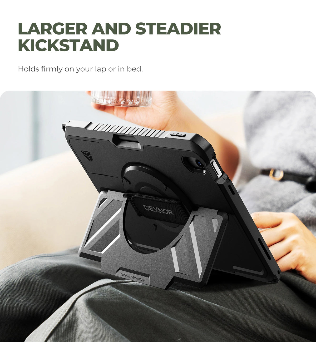 Shockproof Case with 360° Rotating Hand Grip for iPad 11th Generation