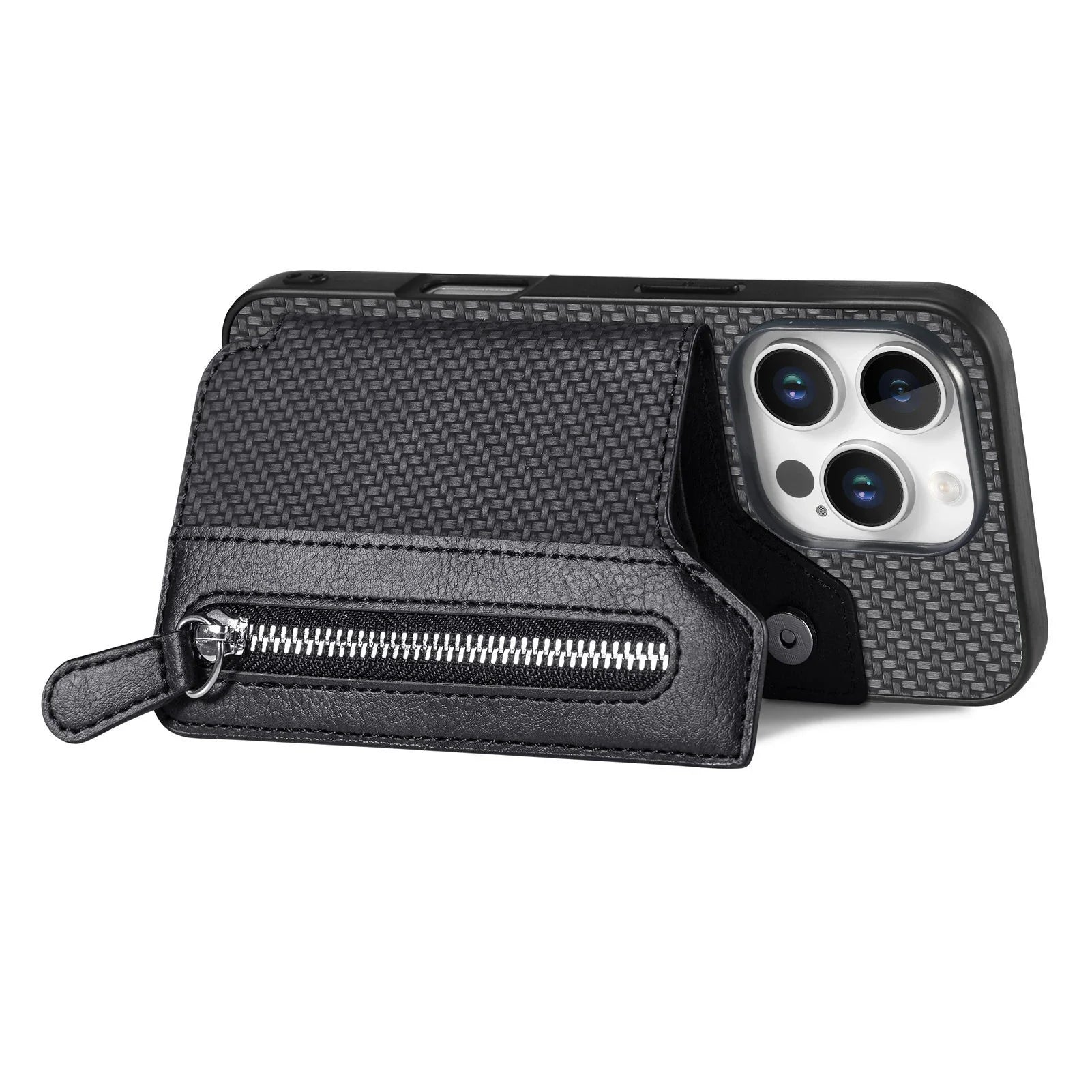 Protective Leather Zipper Wallet Case for iPhone 15 Series