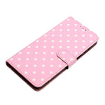 Wave Dot Texture Leather Wallet Phone Case for iPhone 15 Series