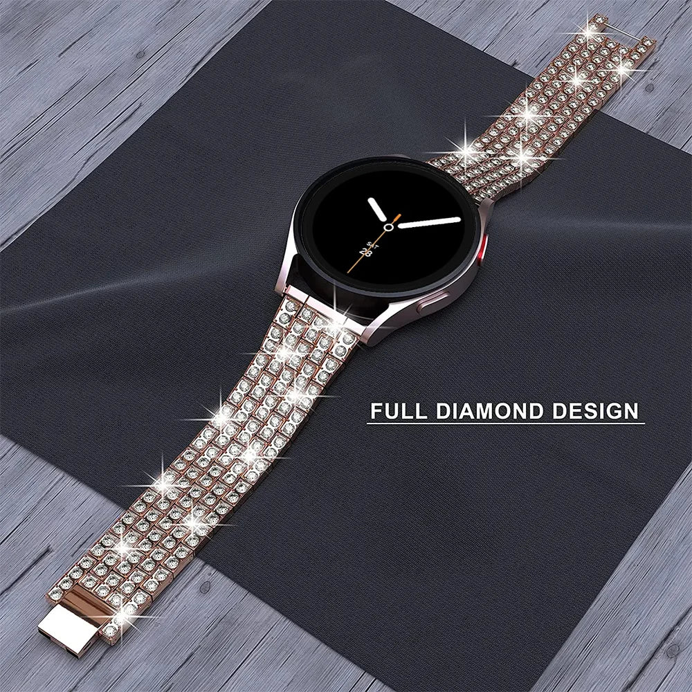 Luxury Diamond Stainless Steel Band for Samsung Galaxy Watch 8 & Galaxy Watch 8 Classic