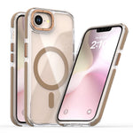 Clear Magnetic PC + TPU Case with Aluminum Button for iPhone 16e