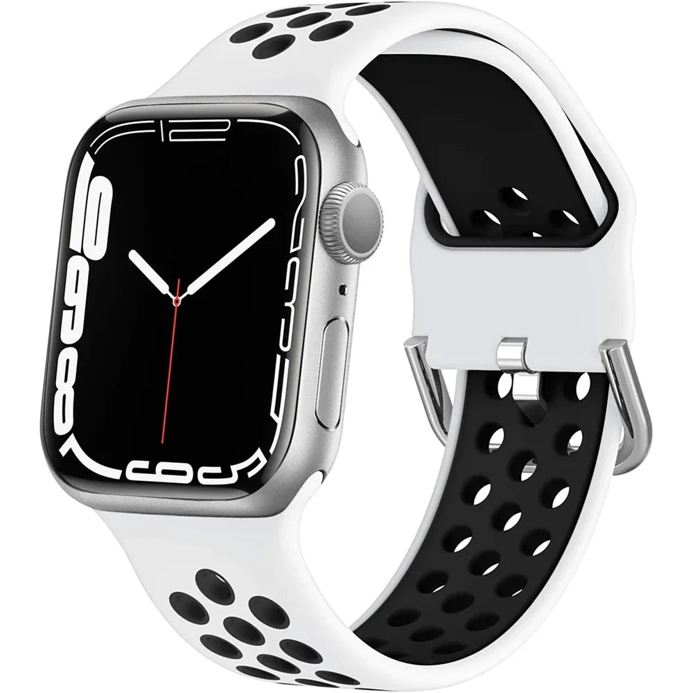 Two Tone Silicone Sport Strap for Apple Watch