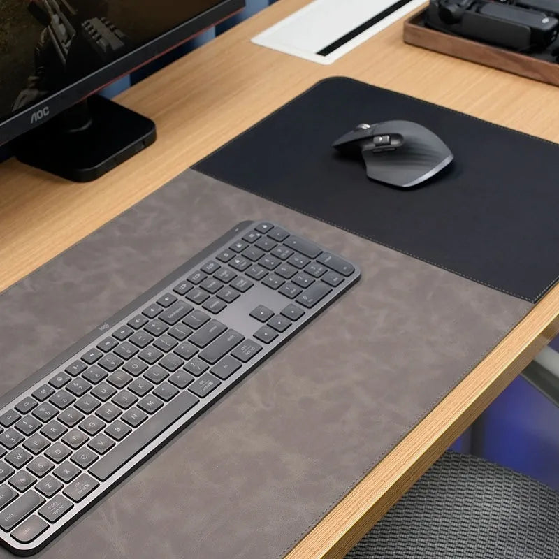 Reversible Leather and Cork Desk Mat Mouse Pad