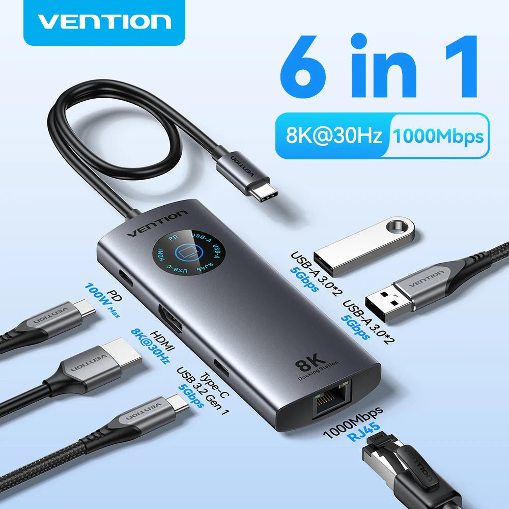 Vention 6-in-1 USB-C Hub