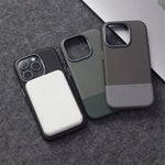 Luxury Splice PU Leather MagSafe Case for iPhone 16 Series