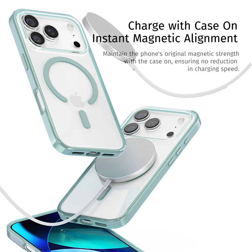 Crystal Armor Anti-Yellowing MagSafe Clear Case for iPhone 17 Series