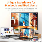 CABLETIME 8-in-1 USB-C Hub Dock with 360° Rotating Stand