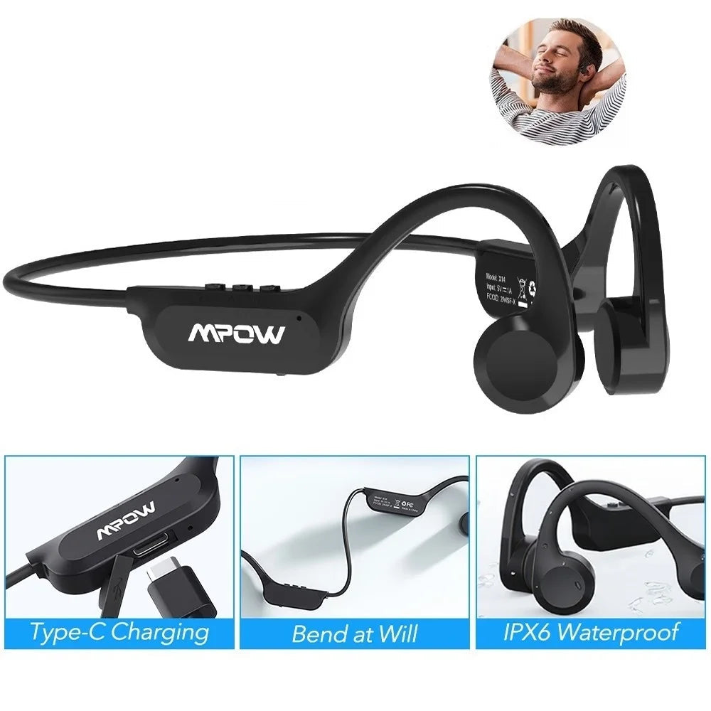 Mpow X14 Bluetooth 5.3 Bone Conduction Headphones