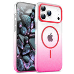 MagSafe Shockproof Transparent Case with Glitter Design for iPhone 17 Series
