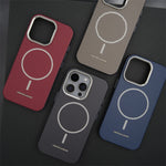 Carbon Fiber Texture Hard PC MagSafe Case for iPhone 16 Series