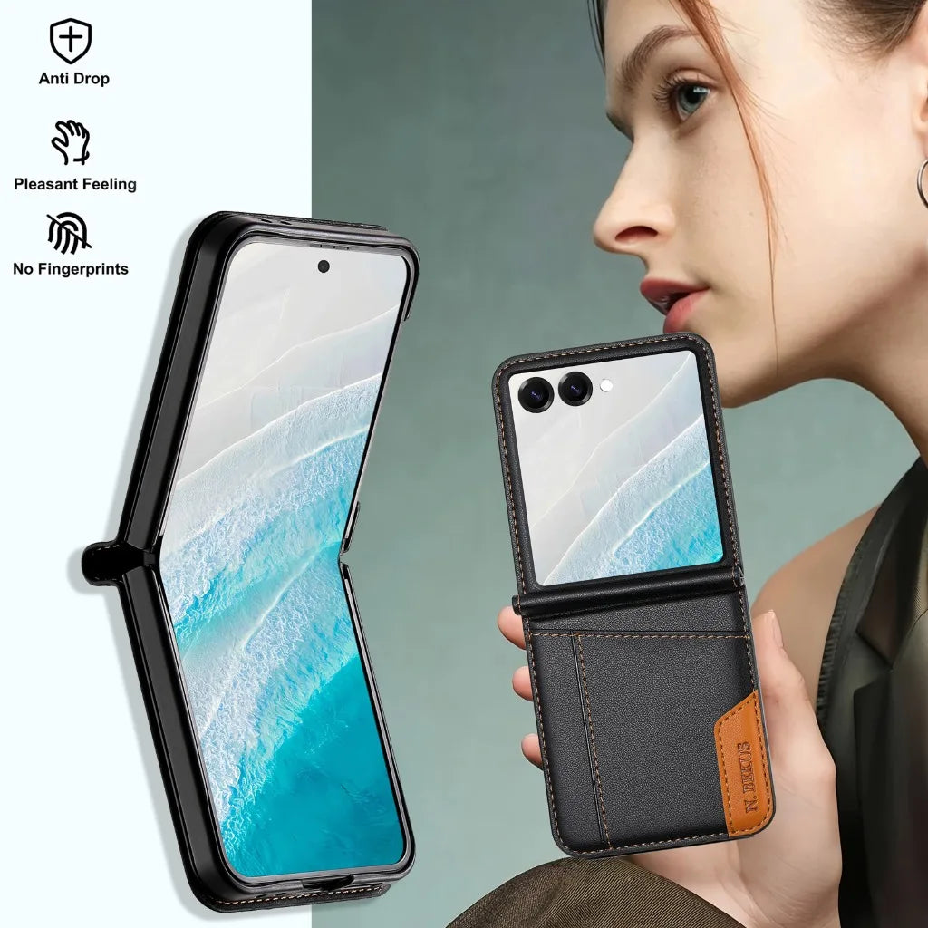 Samsung Galaxy Z Flip 7 Leather Wallet Case
