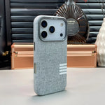 Premium Flax Fabric Magsafe Case for iPhone 17 Series