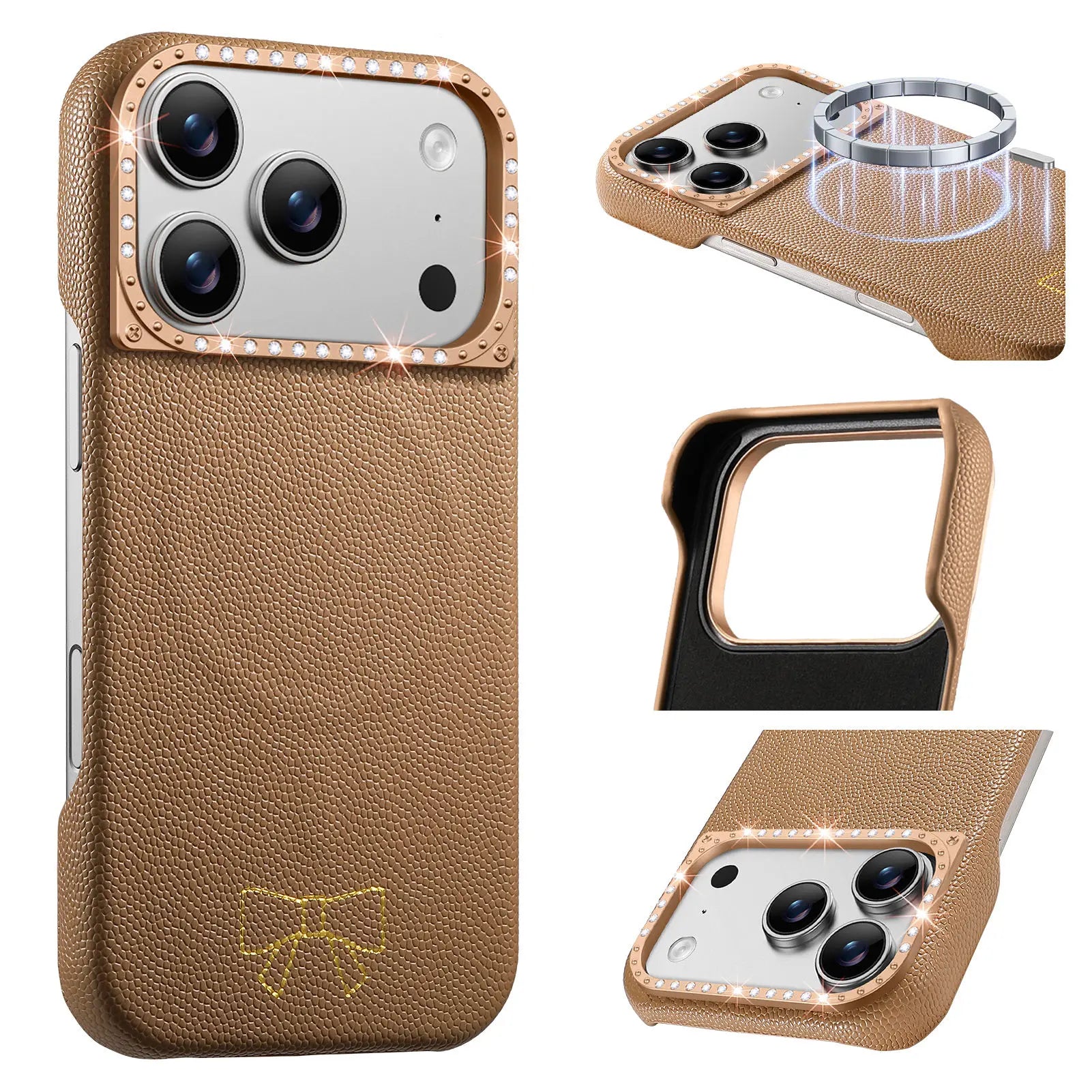 Bow Pattern MagSafe Case for iPhone 17 Series