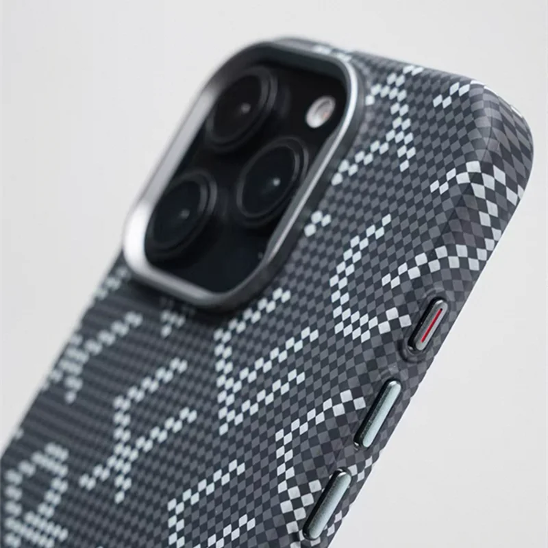 Carbon Fiber Texture MagSafe Case for iPhone 16 Series