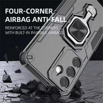 Durable Multi-Function Magnetic Case with Metal Ring Holder for Samsung Galaxy S25 Series