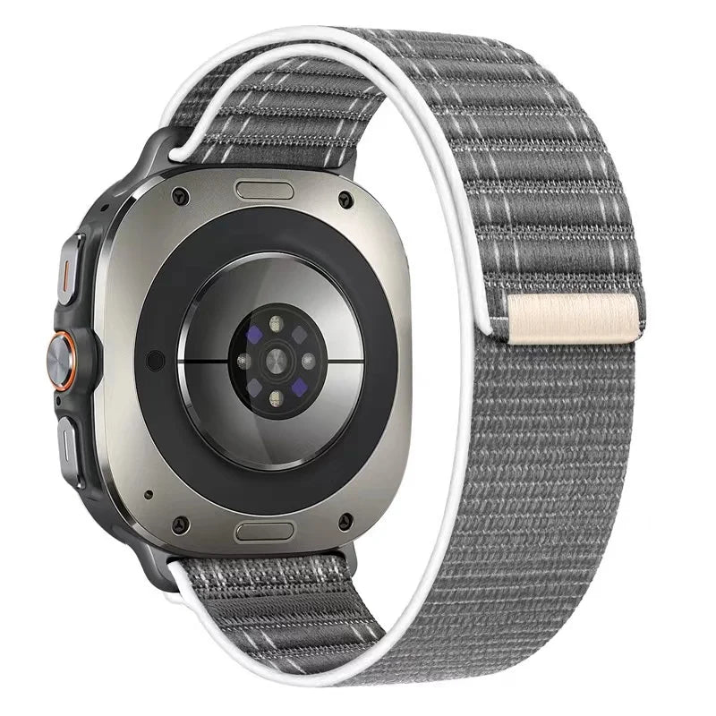 Breathable Nylon Fabric Watch Band with Hook-and-Loop Fastener for Samsung Galaxy Watch Ultra 2