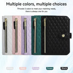 Quilted Leather Crossbody Lanyard Case with 9-Card Wallet for iPhone Duo