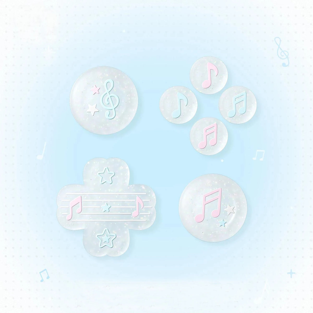 Glitter Thumb Stick Grip Caps and Button Stickers for Nintendo Switch 2