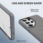Drop Protection Matte Carbon Fiber Cover for Samsung Galaxy S26 Series