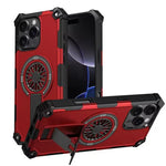 Shockproof Armor MagSafe Case with Invisible Fold Stand for iPhone 15 Series