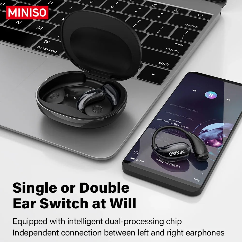 Miniso MS189 Smart AI Translation Earphones with LCD Color Display