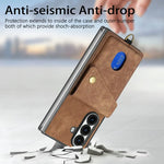 Leather Kickstand Case with Card Pocket for Samsung Galaxy Z Fold 8 Ultra