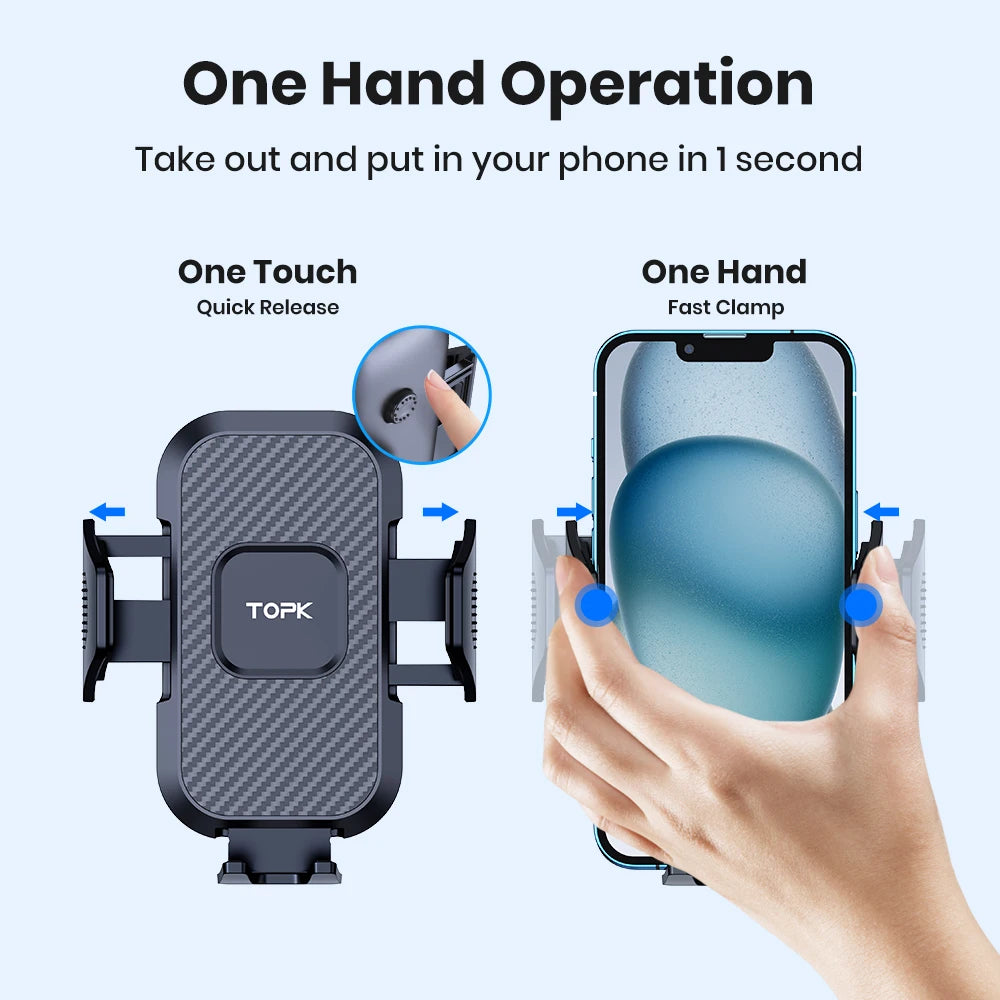 Universal Auto-Lock Car Air Vent Phone Mount with Hook Clip