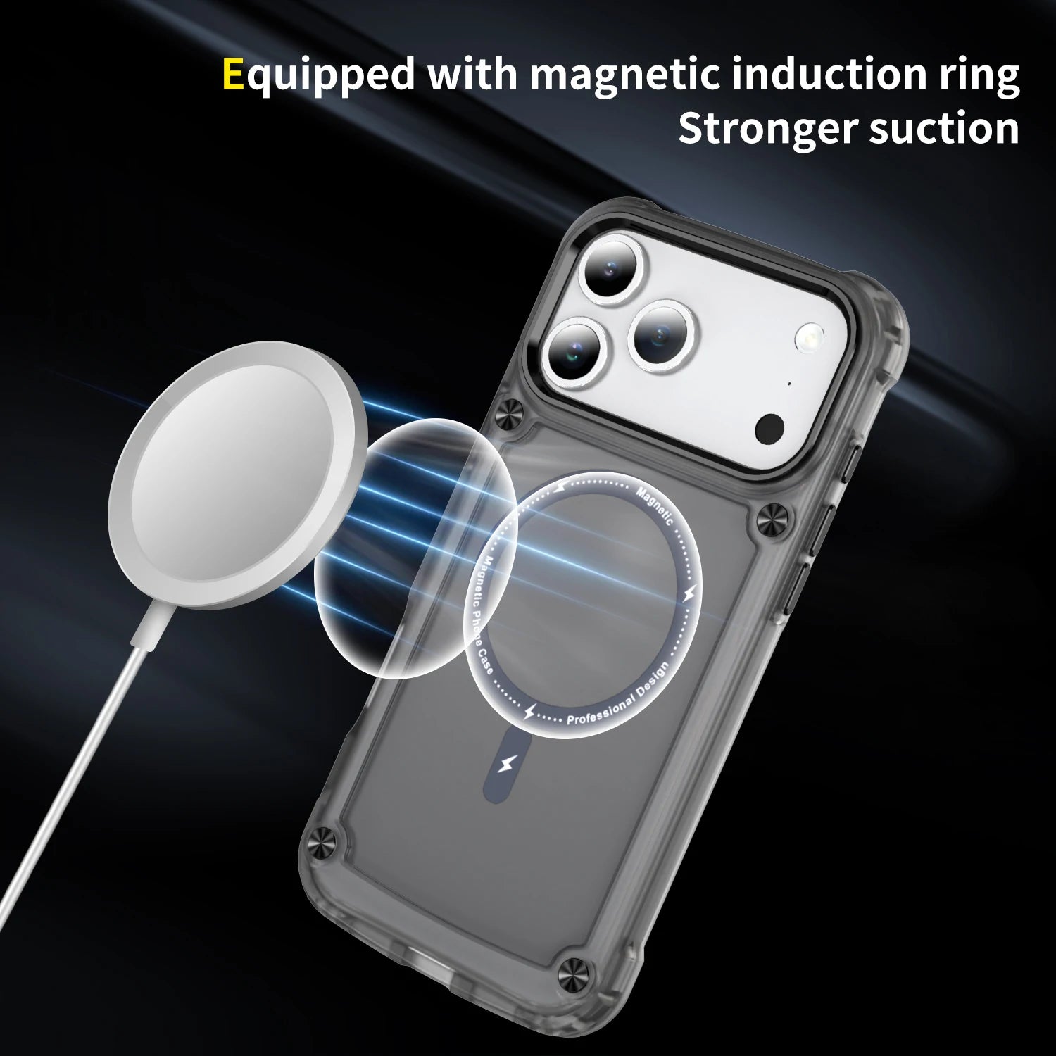 Armor Shockproof MagSafe Case with TPU Frame & Translucent Acrylic Back for iPhone 17 Series