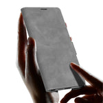 Luxury Magnetic Plating Frosted Leather Flip Wallet Case with Stand for Samsung Galaxy S25 Ultra