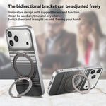 Carbon Fiber MagSafe Case with 360° Rotating Kickstand for iPhone 17 Series