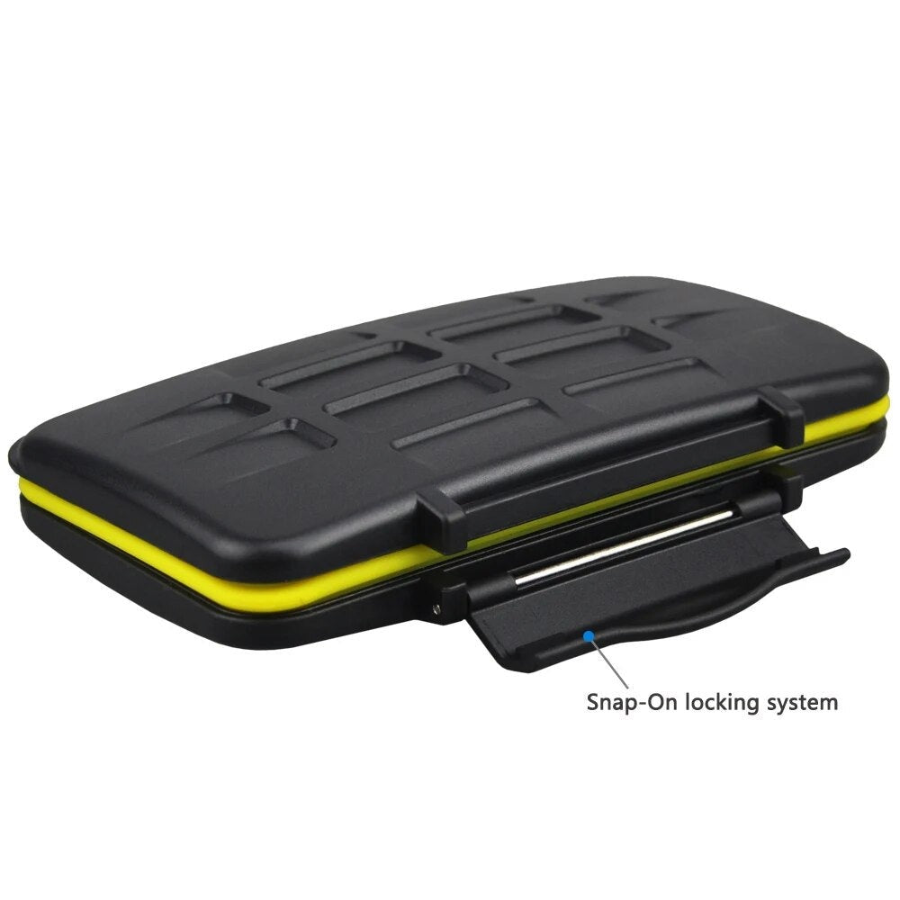 JJC XQD Card Case and SD Card Holder - Water-Resistant Memory Card Storage Case with Hard Protection