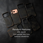 Genuine Suede Cowhide Leather Case with Raised Camera Ring for iPhone 18 Series