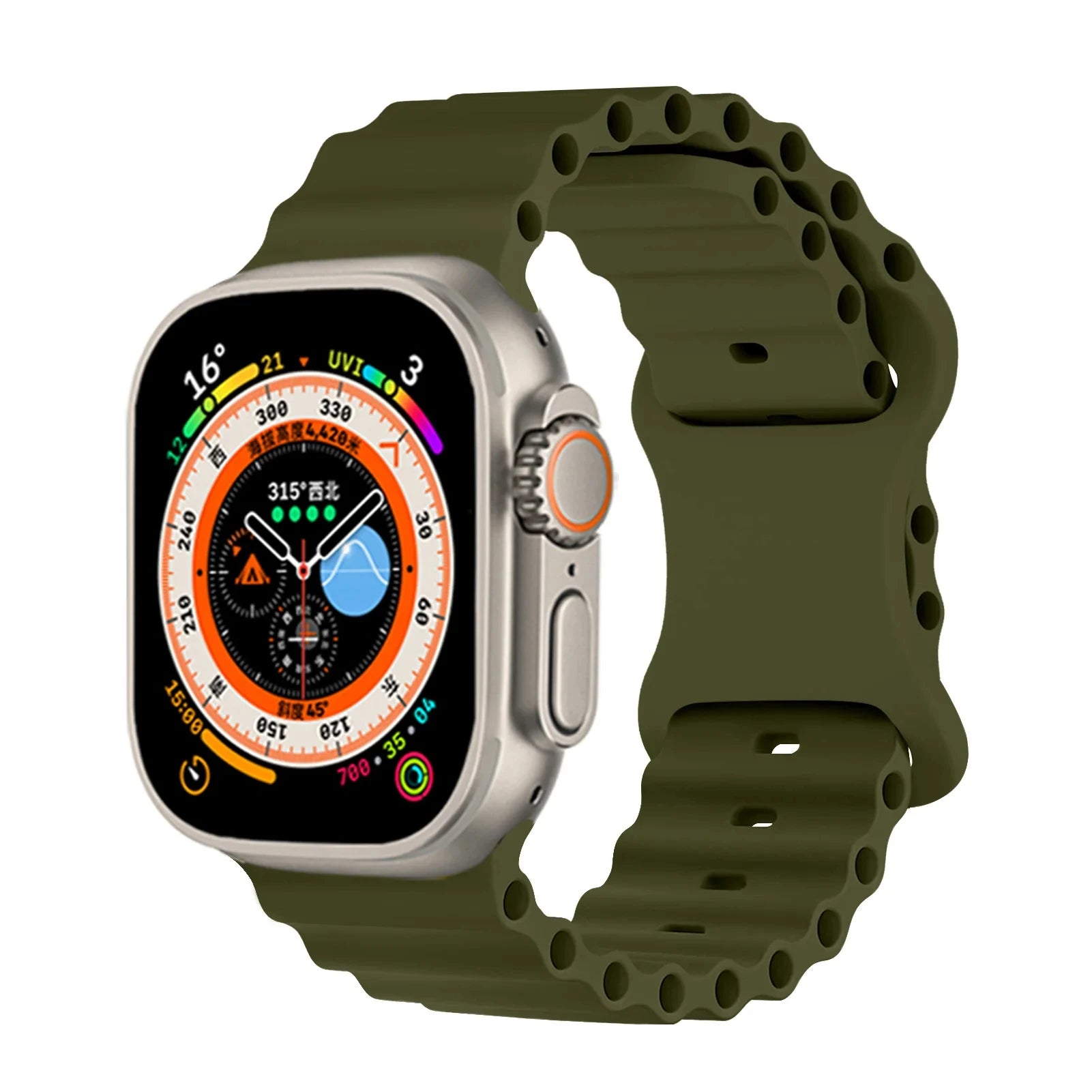 Durable Silicone Ocean Strap for Apple Watch