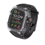 Luxury Transparent Case with Integrated Strap for Apple Watch