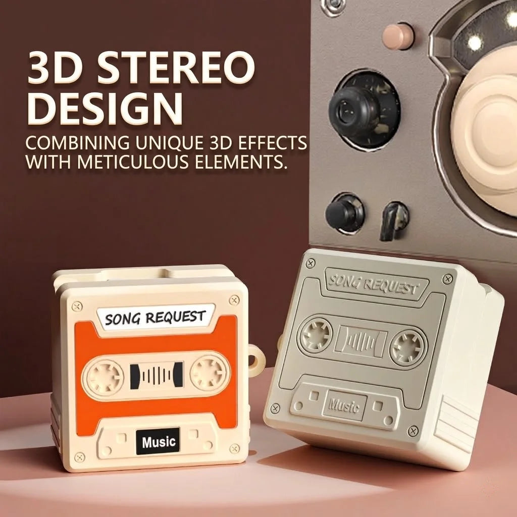 Wireless Charging Retro Cassette Case For Galaxy Buds4 / Buds4 Pro