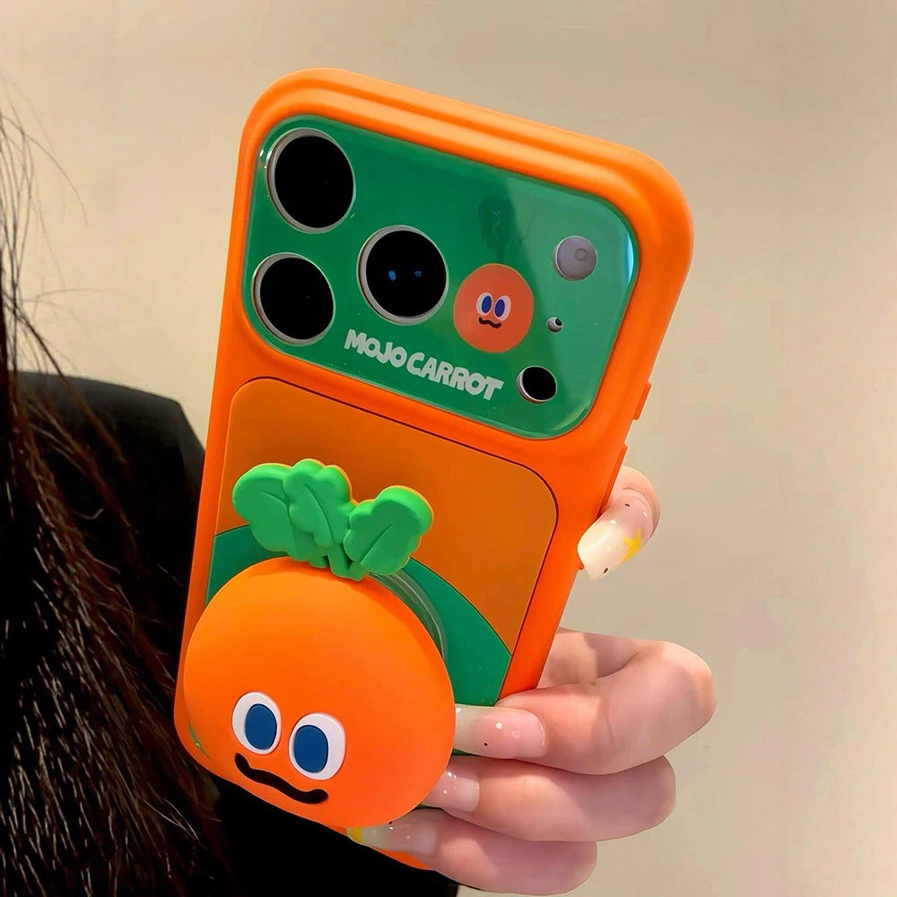 3D Cartoon Carrot Protective Case for iPhone 17 Series