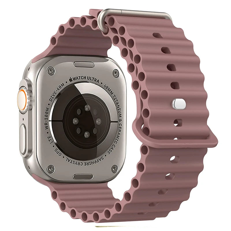 Breathable Ocean-Inspired Silicone Sport Band for Apple Watch