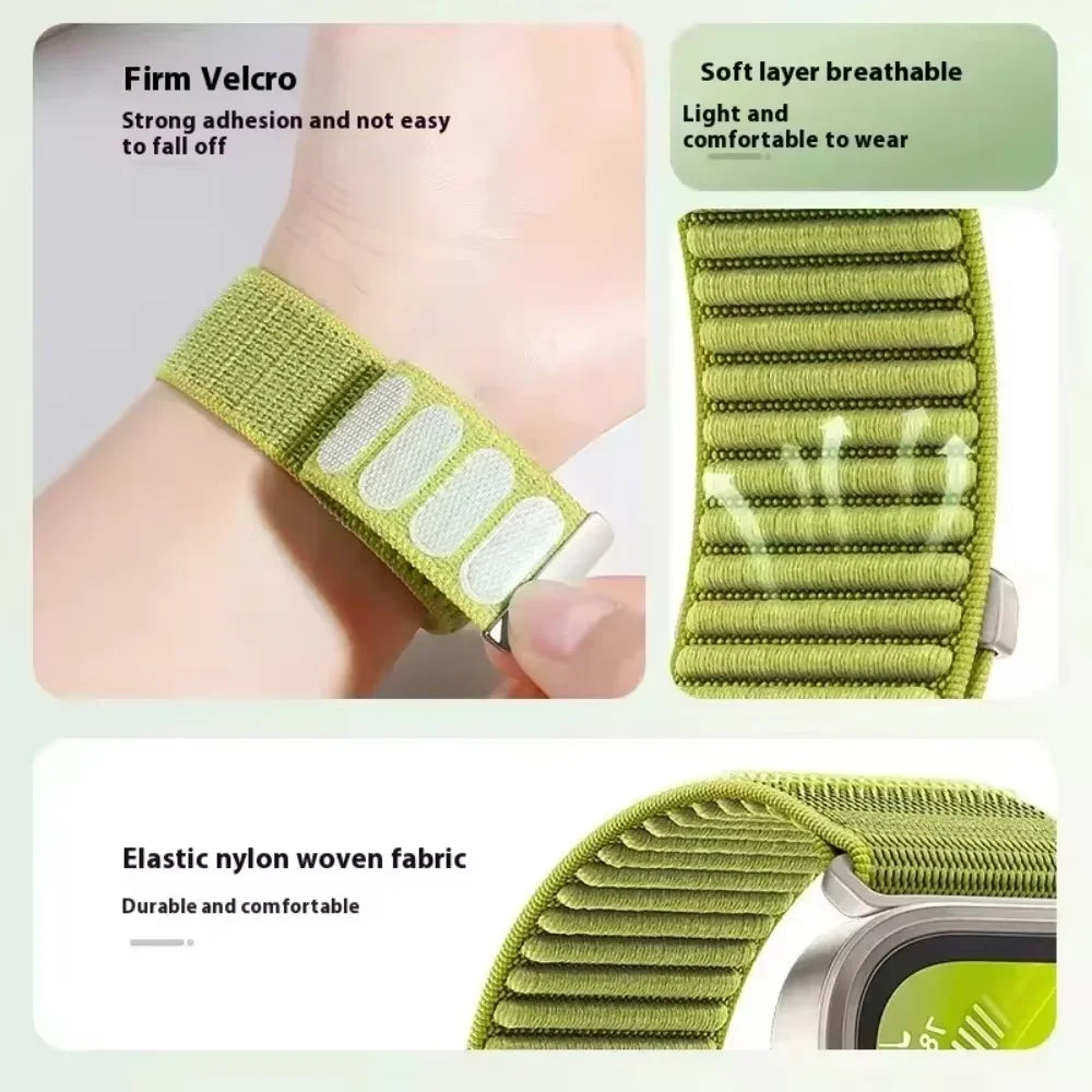 Elastic Nylon Velcro Adjustment Watch Band for Google Pixel Watch 3
