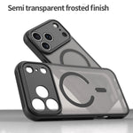 Durable Translucent Frosted MagSafe Case with TPU & Hard Plastic Back for iPhone 17 Series