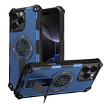 Shockproof Armor MagSafe Case with Invisible Fold Stand for iPhone 15 Series